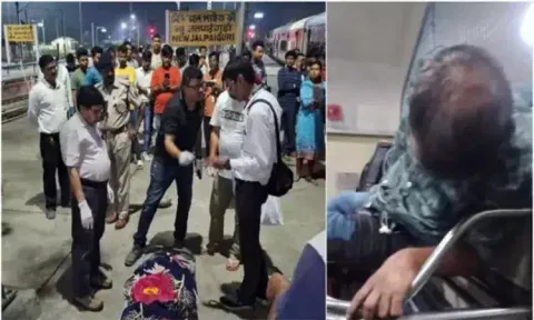 ஒடும் ரெயிலில் தன்னைத்தானே துப்பாக்கியால் சுட்டு தற்கொலை செய்துகொண்ட பயணி - பரபரப்பு சம்பவம்