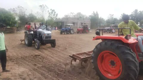நல்லேர் பூட்டி விளைநிலத்தை வழிபட்ட விவசாயிகள்