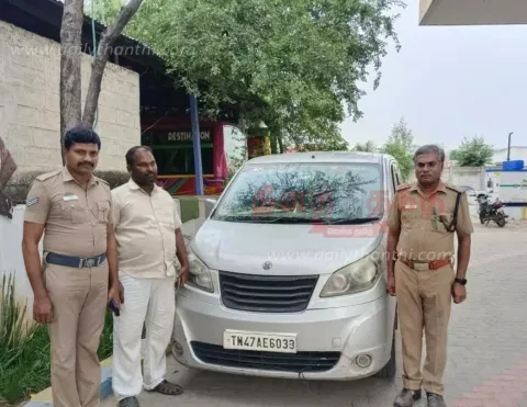 பள்ளிபாளையத்தில் வாடகைக்கு ஓட்டிய சொந்த கார் பறிமுதல்