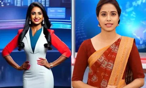 சனா-லிசா செயற்கை நுண்ணறிவு செய்தி வாசிப்பாளர்கள்...!