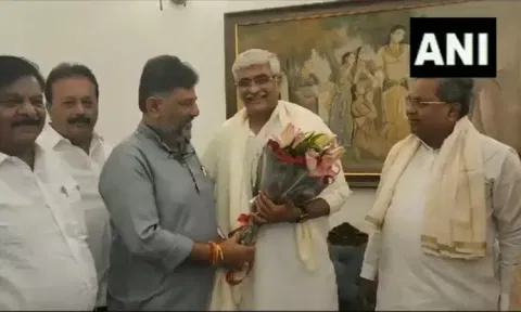 மத்திய நீர்வளத்துறை மந்திரியுடன் கர்நாடக முதல்-மந்திரி சித்தராமையா சந்திப்பு