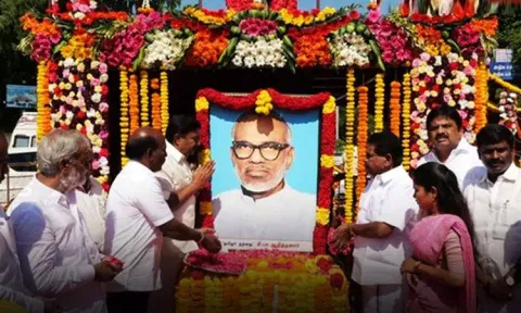 119-வது பிறந்தநாள்: சி.பா.ஆதித்தனார் சிலைக்கு தமிழக அரசு சார்பில் அமைச்சர்கள் மரியாதை