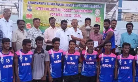 ஆக்கி போட்டியில் கோவில்பட்டி கல்லூரி அணி சாம்பியன்