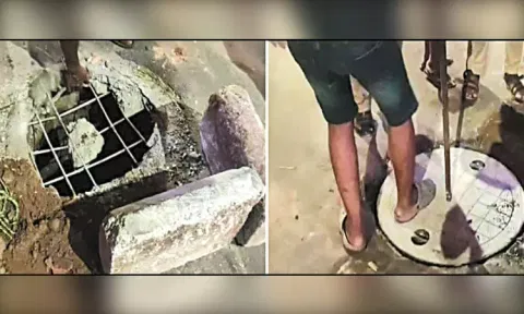 மண்ணடி வடக்கு கடற்கரை சாலையில் மழைநீர் கால்வாய் கம்பி குத்தி 2 மாற்றுத்திறனாளி பெண்கள் படுகாயம்