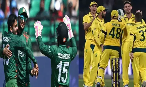 உலகக்கோப்பை கிரிக்கெட்; ஆஸ்திரேலியா - வங்காளதேசம் அணிகள் நாளை மோதல்...!