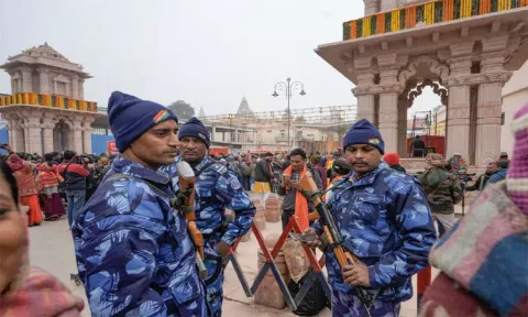 ராமர் கோவில் கும்பாபிஷேகம்: அயோத்தியில் உச்ச கட்ட பாதுகாப்பு
