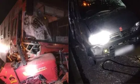 மராட்டியம்: டிராக்டர், கார் மீது அரசு பஸ் மோதி கோர விபத்து - 6 பேர் உடல்நசுங்கி பலி