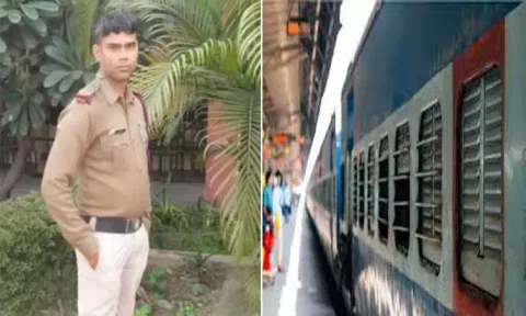 எதிர்பாராமல் துப்பாக்கி வெடித்து.. போலீஸ்காரர் பலி: ரெயில் பயணி காயம்