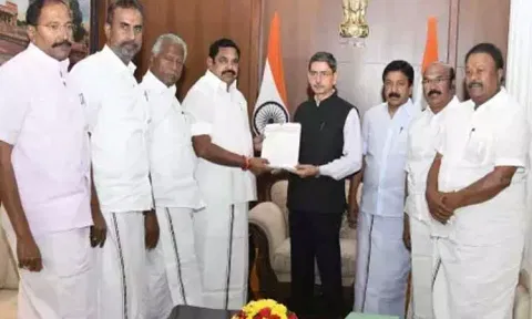 போதைப்பொருள் தடுப்பு: கவர்னரிடம் மனு அளித்தார் எடப்பாடி பழனிசாமி