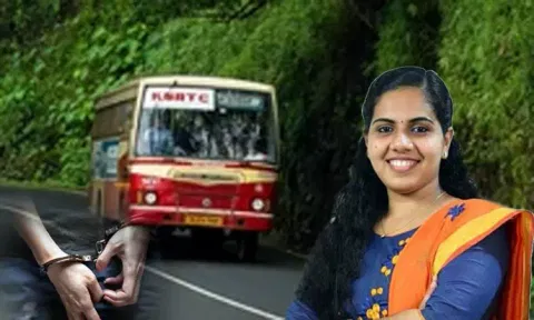 பெண் மேயர் காருக்கு வழிவிடாமல் அரசு பஸ்சை ஓட்டிய டிரைவர் கைது