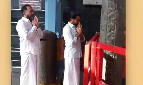சென்னை பாரிமுனை காளிகாம்பாள் கோவிலில் நடிகர் சூர்யா சாமி தரிசனம்