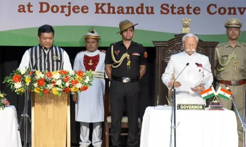 Pema Khandu sworn in as Arunachal Pradesh CM