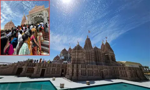 Abu Dhabi Hindu temple visitors