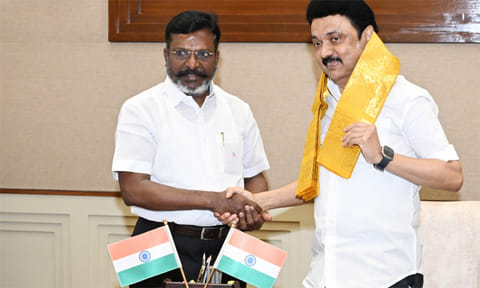 முதல் அமைச்சர் மு.க. ஸ்டாலினுடன் திருமாவளவன் சந்திப்பு