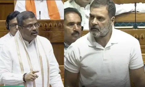 நீட் முறைகேடு விவகாரம்: ராகுல் காந்தி - மத்திய மந்திரி இடையே காரசார விவாதம்