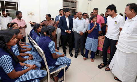 விழுப்புரம் அரசு மாதிரி பள்ளியில் துணை முதல்-அமைச்சர் உதயநிதி ஸ்டாலின் ஆய்வு