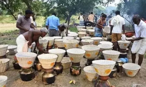 ஆண்கள் மட்டுமே பங்கேற்கும் வினோத பொங்கல் விழா