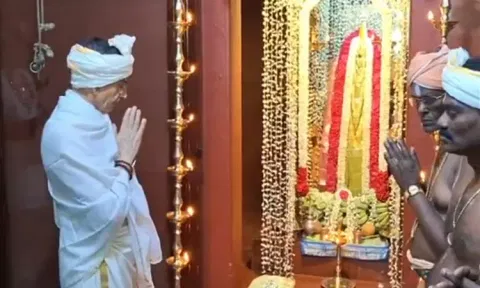 அய்யா வைகுண்டர் அவதார பதியில் கவர்னர் ஆர்.என்.ரவி வழிபாடு