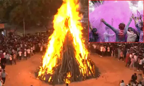 ஹோலிகா தகனம்.. வண்ணங்களின் திருவிழா களைகட்டியது