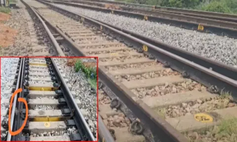 ரெயிலை கவிழ்க்க சதி..? - திருத்தணி ரெயில் நிலையம் அருகே அதிர்ச்சி