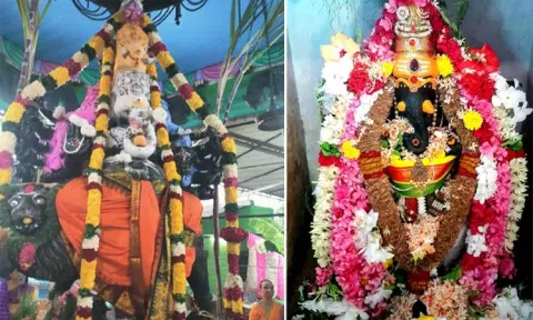 சிறப்பு அலங்காரத்தில் காட்சியளிக்கும் பரமத்தி வேலூர் பஞ்சமுக விநாயகர் மற்றும் கோப்பணம்பாளையம் விநாயகர் 