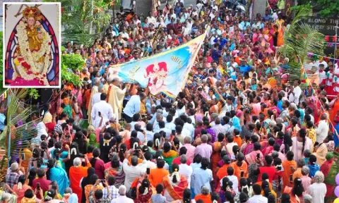 புதுவை அரியாங்குப்பம் ஆரோக்கிய அன்னை ஆலய பெருவிழா கொடியேற்றம்