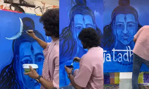 Sudheer babu paints lord shiva - shares video