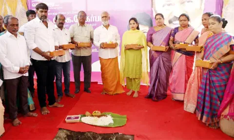 ரூ.49.70 லட்சம் மதிப்பீட்டில் பல்நோக்கு மையக் கட்டிடம் - அடிக்கல் நாட்டினார் சேகர்பாபு