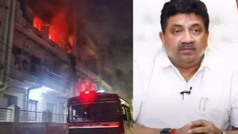 PTR, Collector inspect fire-hit LIC building in Madurai