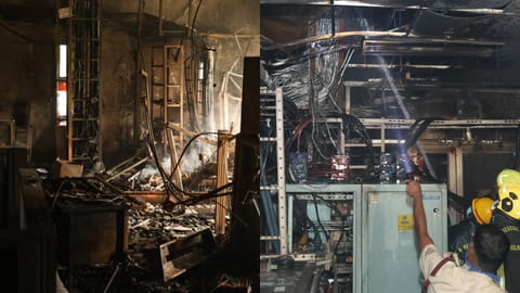 Fire at BSNL office in Anna Salai