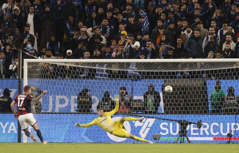 Ciro Immobile scores during the shoot-out 