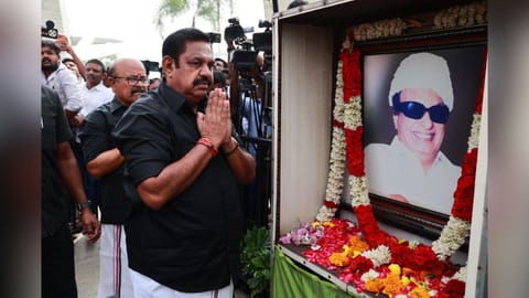 Edappadi Palanisamy paid floral tribute to former chief minister MGR 