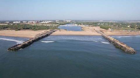  Construction under way at Chandirapadi village