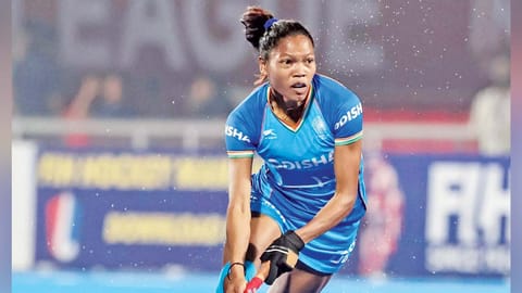 Salima Tete in action for Team India