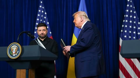 Donald Trump and Volodymyr Zelenskyy 