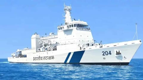 Rajnath Singh commissions ICG's 1st indigenously built pollution control vessel 'Samudra Pratap' 