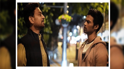  (R-L) Babil Khan Irrfan Khan