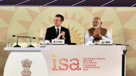 Visual from one of the International Solar Alliance Founding Conference 
