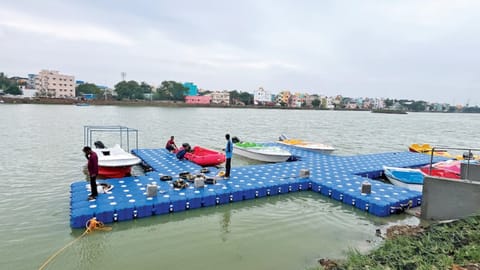 : 8-seater boat Rs 800/20 min | 4-seater pedal boat Rs 400/30 min | 2-seater pedal boat Rs 300/30 min | Jet ski Rs 500/ride