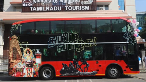 A double decker tourism bus
