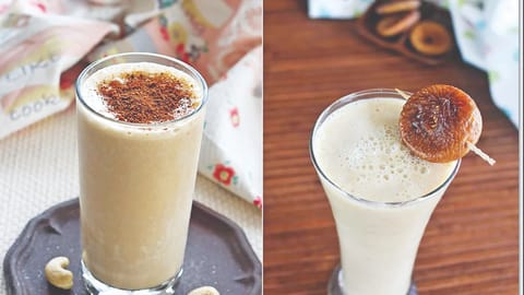 Creamy fig & classic Sharjah milk shakes