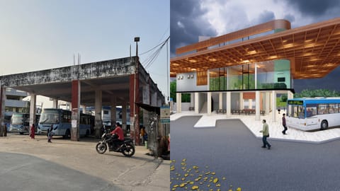 (L) Manal terminus Nedunchezhian street, (R) Model New Manali terminus