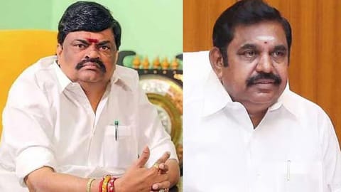(L) KT Rajenthra Bhalaji, (R) Edappadi K Palaniswami 
