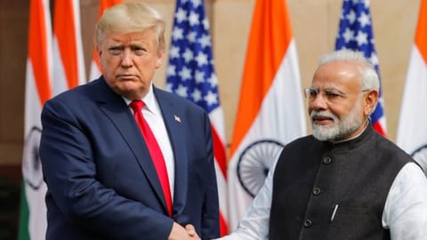 US President Donald Trump with Indian PM Narendra Modi