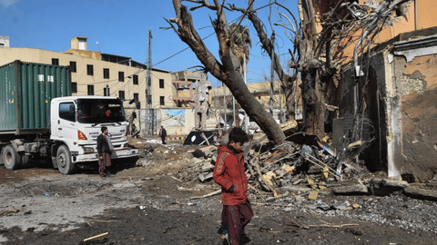 The site of Saturday's suicide bombing  in Quetta, Pakistan