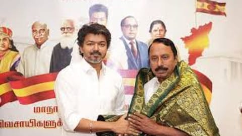 (L-R) Vijay and  KA Sengottaiyan
