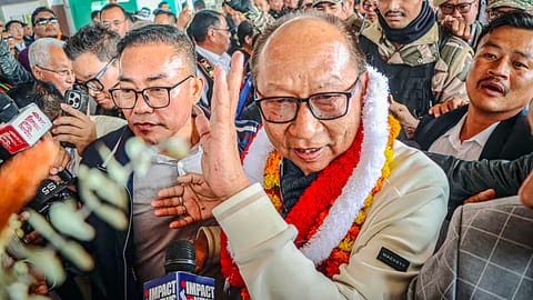 BJP leader Yumnam Khemchand Singh was sworn in as the chief minister of Manipur on Wednesday