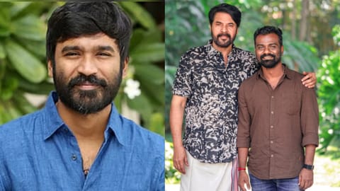 (L) Dhanush, (R) Mammootty and Rajkumar Periasamy