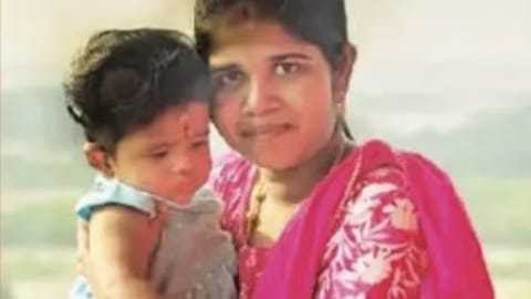  File picture of Kavya and her six-month-old baby

