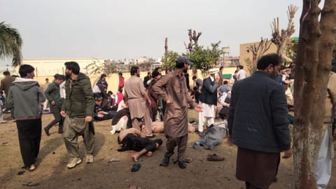 Visual from the blast site at the Shia mosque in Pakistan's capital Islamabad 